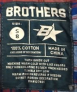 Brothers standard B star label (small/size 8)