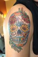 Kendall skull tattoo 3