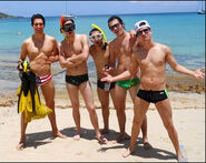 BTR on the beach with Dustin Belt