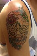 Kendall skull tattoo 2