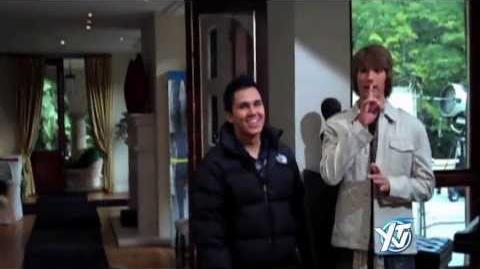 Behind the scenes with Big Time Rush - on location in a mansion