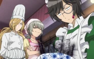 Kuroyuri about to eat Ichiko's cooking