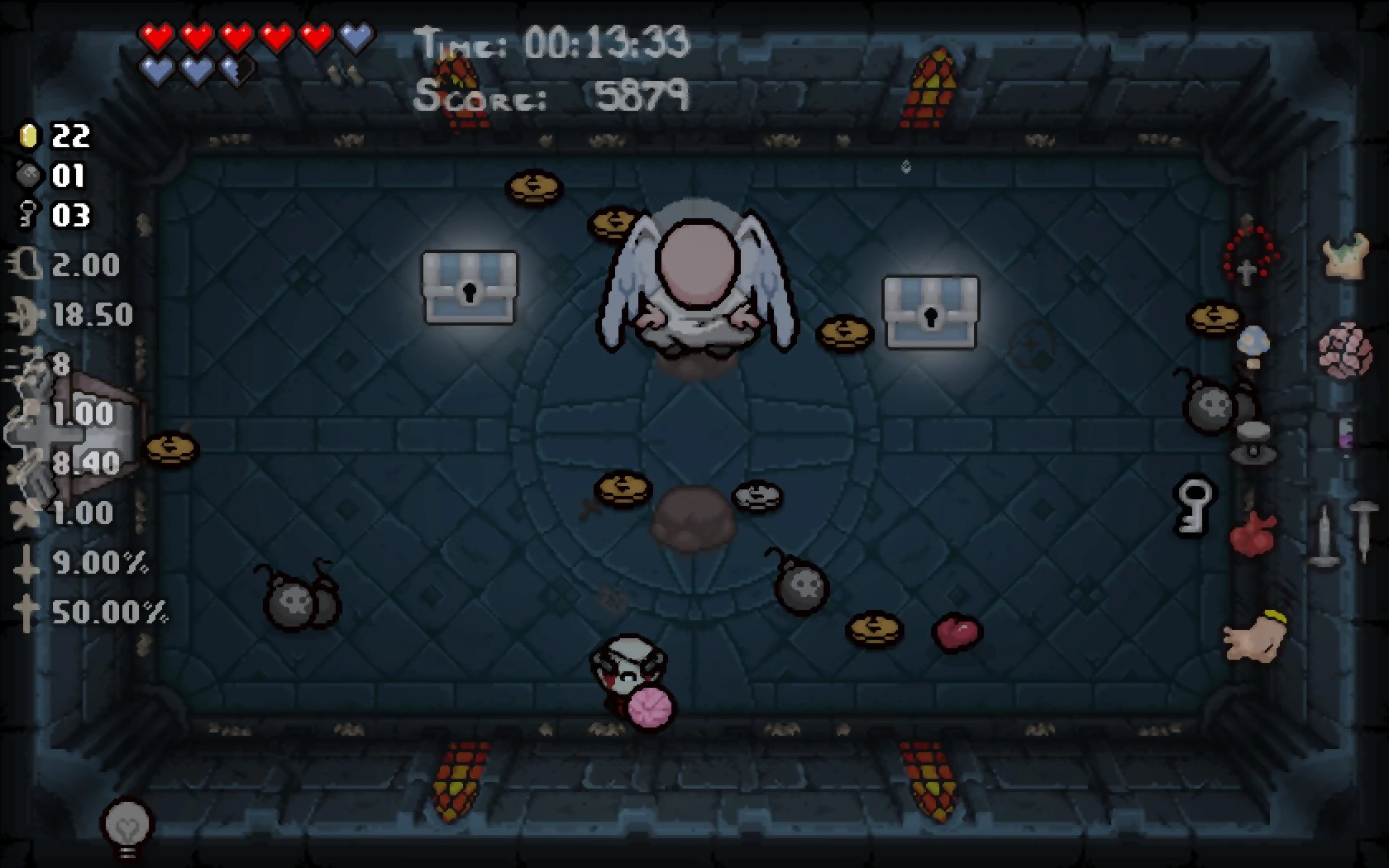 touching it ends a successful run and will play the accordant