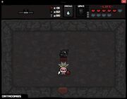 Devil Super Secret Room with a red chest and the Dead Cat item in it.