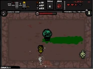 Battling Ultra Pride with a yellow champion familiar.