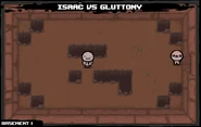 Gluttony's arena, notably the only instance where holes are found in The Basement.