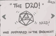 "The D20!" - Complete the Cathedral as Isaac. (Activated Item)