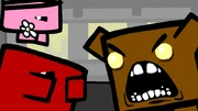 Brownie como aparece en Super Meat Boy.