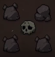 Calavera donde se encuentra la carta The Fool