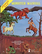 La portada del original manual de los monstruos de D&D.