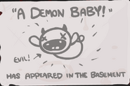 "A Demon Baby!" - Kill Satan with Eve. (Collectible Item)