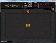 Flying Isaac in challenge room without full health.