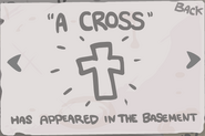 "A Cross" - Defeat the boss in The Womb 2 with Magdalene. (Collectible item)