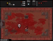 BossRoomDone.png (153 KB) A standard completed Boss Room in the Basement floor, with the item Mom's Heels.