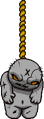 Ultra Greed pendu au plafond.