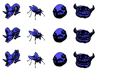 The sprites that Dogma's second form can briefly transform into while at low health.