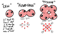 Concept Art For Cells, Fused Cells, and Tissues, scrapped Booster Pack enemies by LeatherIceCream.