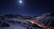 November 12, 2009: The moon lights up Obertauern in the Alps of Austria Learn more about this image