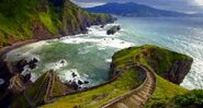 October 8, 2009: 237 steps down to the ocean on the island of San Juan de Gaztelugatxe, in the Basque Country region of Spain