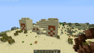 Desert temple near Xeric Shrubland biome