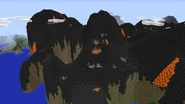 Coast of volcano island