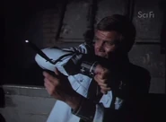 A knife is thrown into Steve's arm