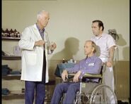 Courtney administers an experimental drug to a volunteer patient.