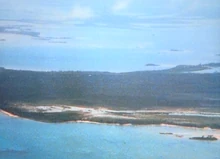 Dove Island as seen from the helicopter piloted by Steve Austin.