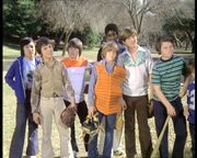 Mark, second from left, at school picnic.