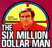 Six million dollar man toy logo