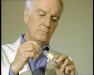 Courtney working in the drug-testing lab of the prison hospital.