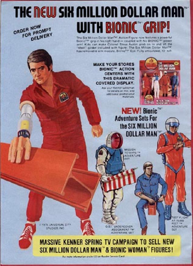 Vintage six million dollar man hot sale action figure