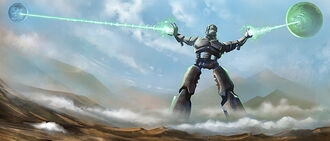 Art Mata Nui Melding Planets