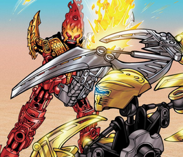 CoMN Glatorian Ackar vs. Mata Nui