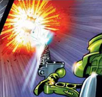 Comic Av-Matoran Power Sword In Use