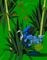 Hahli using a Sickle to cut Harakeke