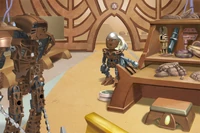 Onewa en el área de tallado.