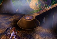 Takua y Jaller rodeados por los Rahkshi sobre el Amaja-Nui