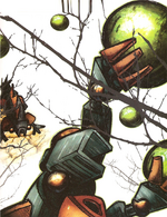 Una Criatura Constructora de Ciudades alimentándose