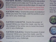 Toa Mata's Kanohi abilities (Kopaka, Tahu, Pohatu, & Gali)