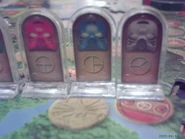 The back of Tahu, Gali, and Kopaka pawns