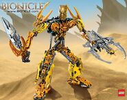 A titan version of "Toa" Mata Nui.