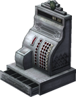 The in-game cash register model.