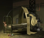 An empty therapy bed.