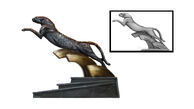 Concept art for a panther sculpture, commonly seen in this level.