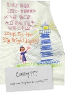 Day174 item930 cindy.png (441 KB) Message (from Cindy?) during Mark's journey to the Lighthouse. "Hide and seek, Daddy. You are getting warmer."