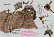 Concept study for the back of the Songbird's wings.