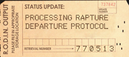 The Thinker's Output Cards: Processing Rapture Departure Protocol