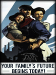 A poster promoting family dependency on Fink Manufacturing.