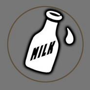 Concept for the Milk's icon in Burial at Sea, by Robb Waters.